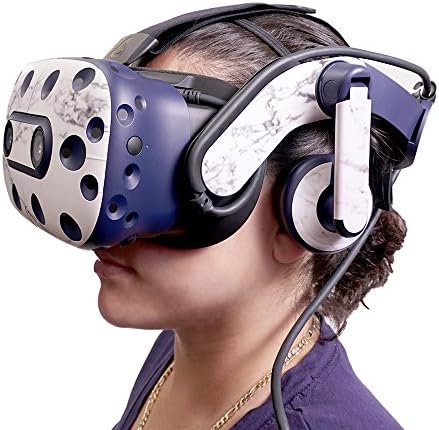 עור אדיסקינס תואם אוזניות HTC Vive Pro VR - תחרה פרחונית | כיסוי עטיפת מדבקות ויניל מגן, עמיד וייחודי